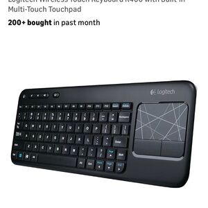 Logitech Black Wireless Keyboard with Touchpad